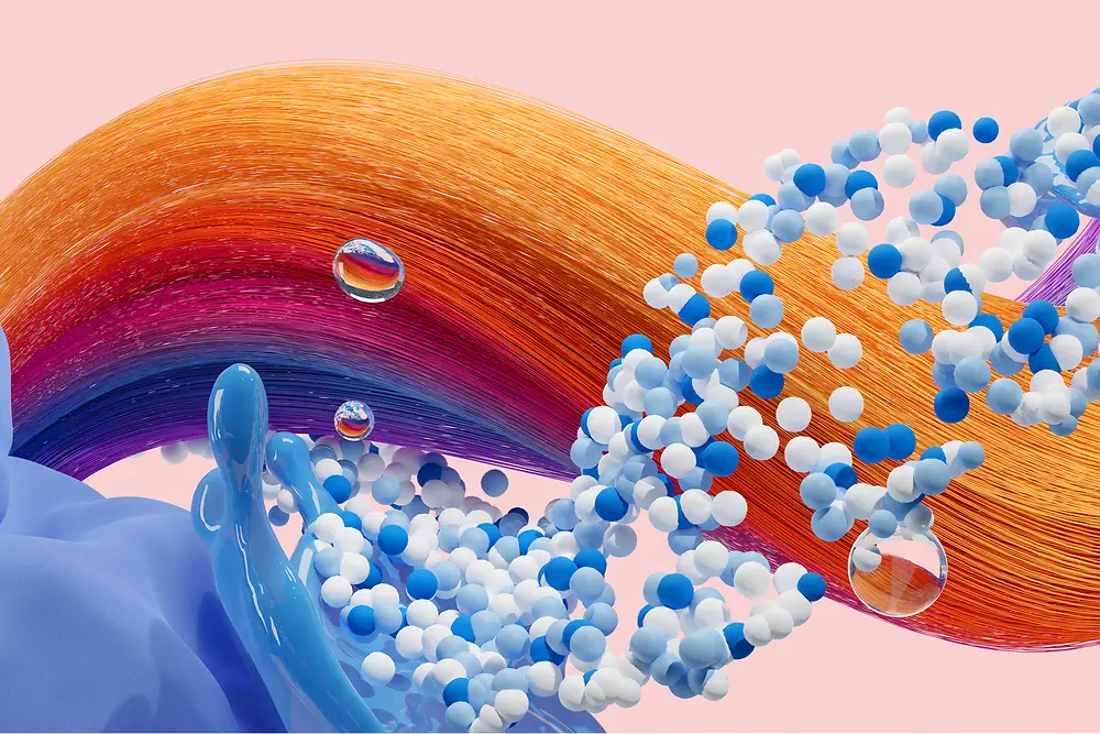 Abstraktní obrázek představující obchodní značku Henkel Consumer Brand, která reprezentuje produkty Hair a Laundry & Home Care.