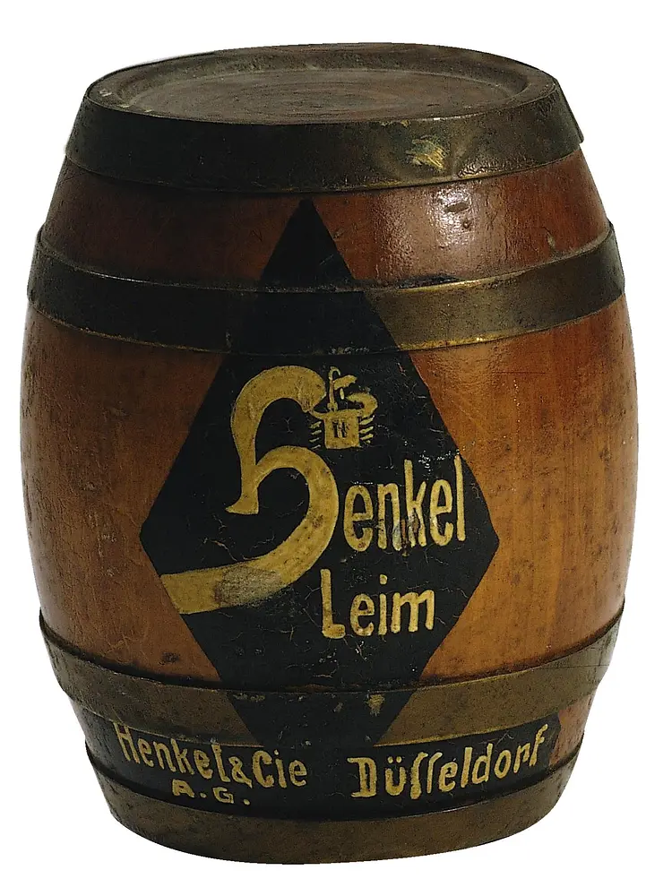 A barrel with the label 