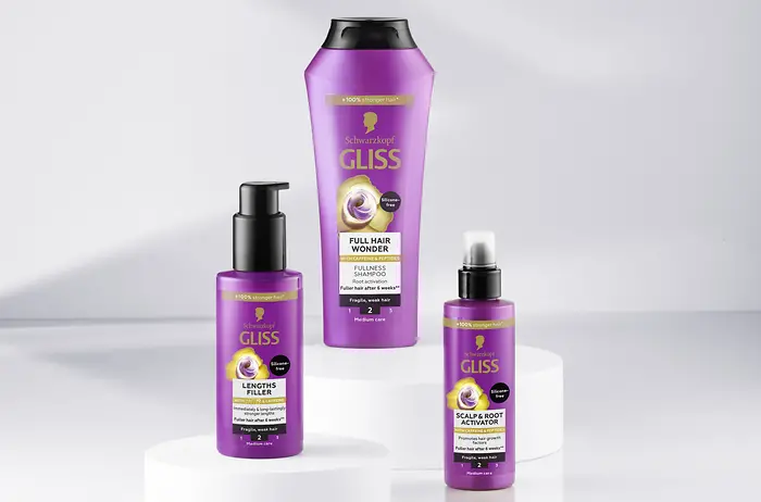Energie pro vaše vlasy: Kofeinová péče řady Schwarzkopf GLISS Full Hair Wonder posiluje vlasy a redukuje jejich vypadávání 