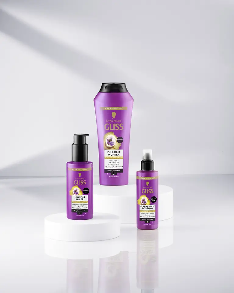 Energie pro vaše vlasy: Kofeinová péče řady Schwarzkopf GLISS Full Hair Wonder posiluje vlasy a redukuje jejich vypadávání 