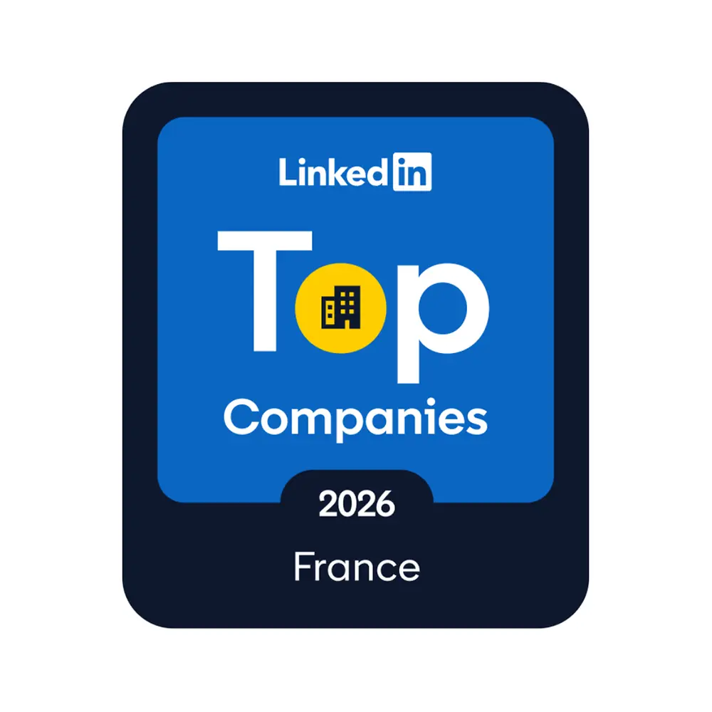 Logo ocenění „LinkedIn top companies“.
