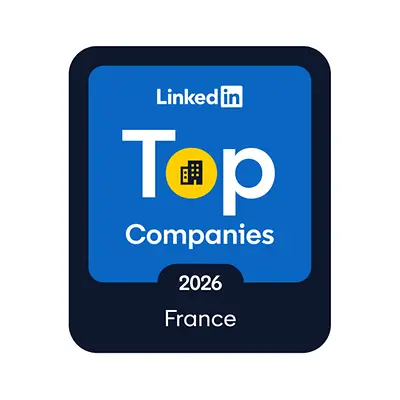 Logo ocenění „LinkedIn top companies“.
